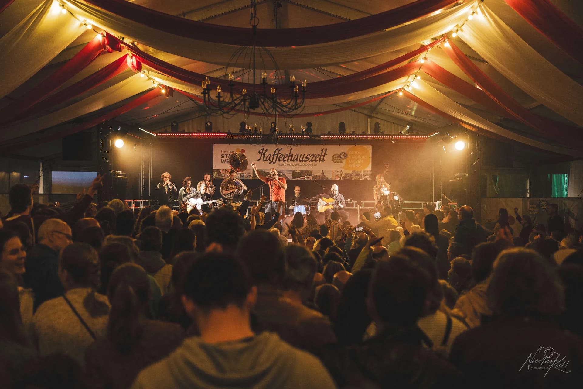 Band Tent Stage Close Crowd
