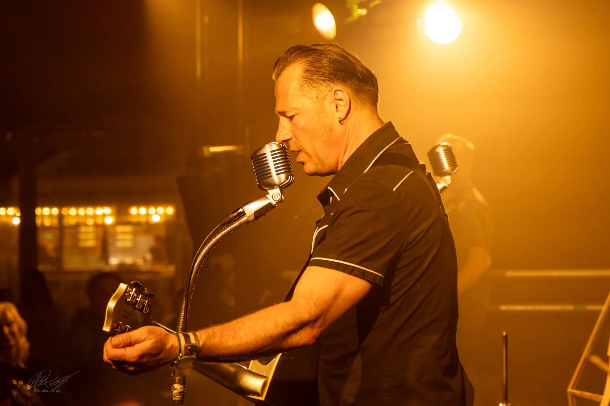 Male Performer Microphone Vintage