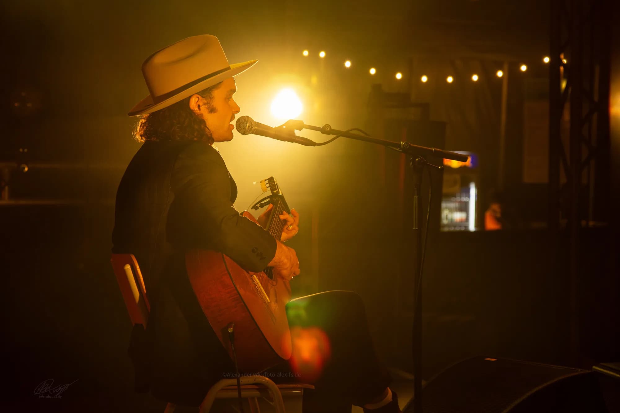 Singer Guitar Warm Intimate