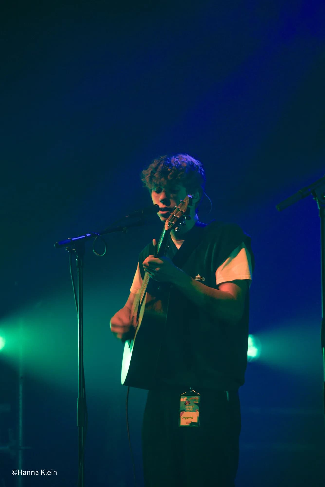 Singer Microphone Green Light