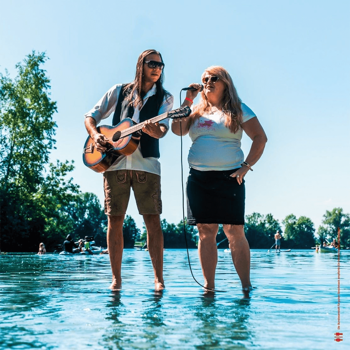 Dame Bube Krass band performing live on stage